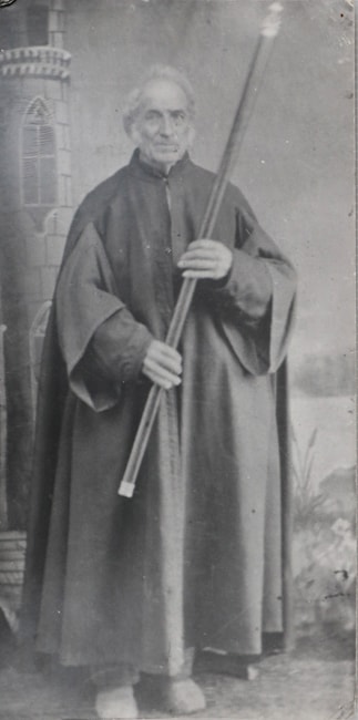 Portrait du bedeau André Christin dit saint-Amour