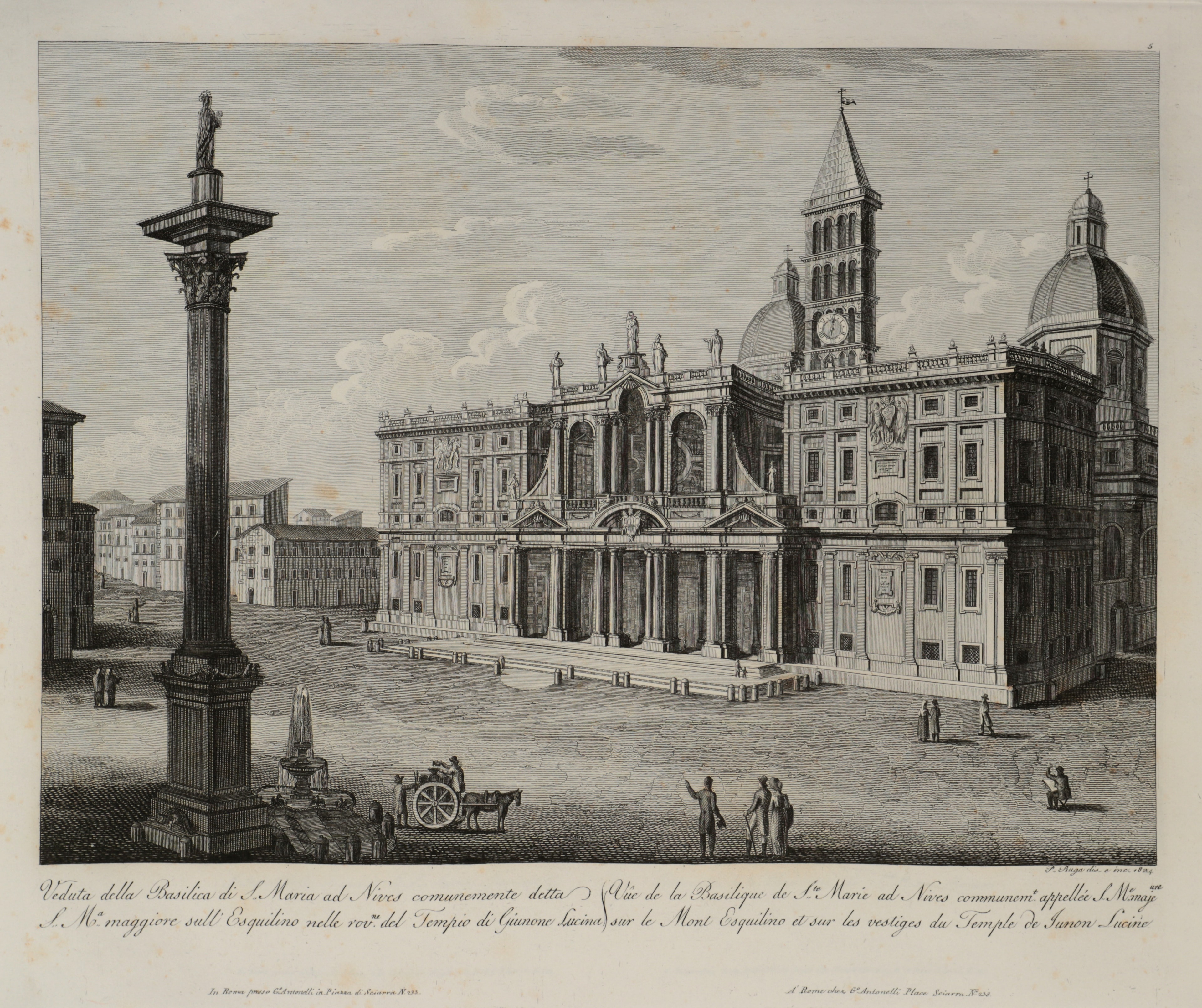 Vue de la Basilique de Ste-Marie ad nives communem.t appelée s. Me Majeure sur l