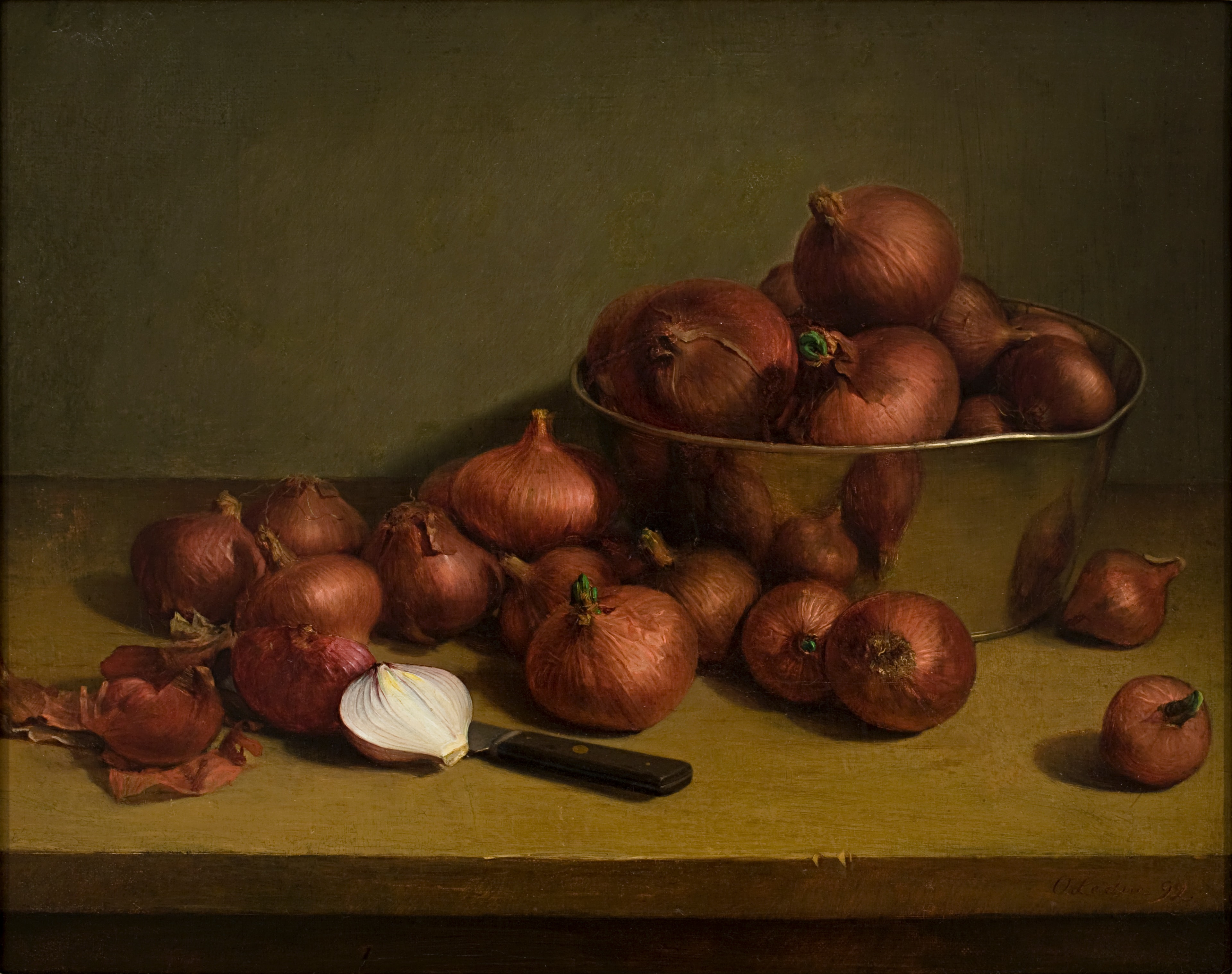 Nature morte, oignons