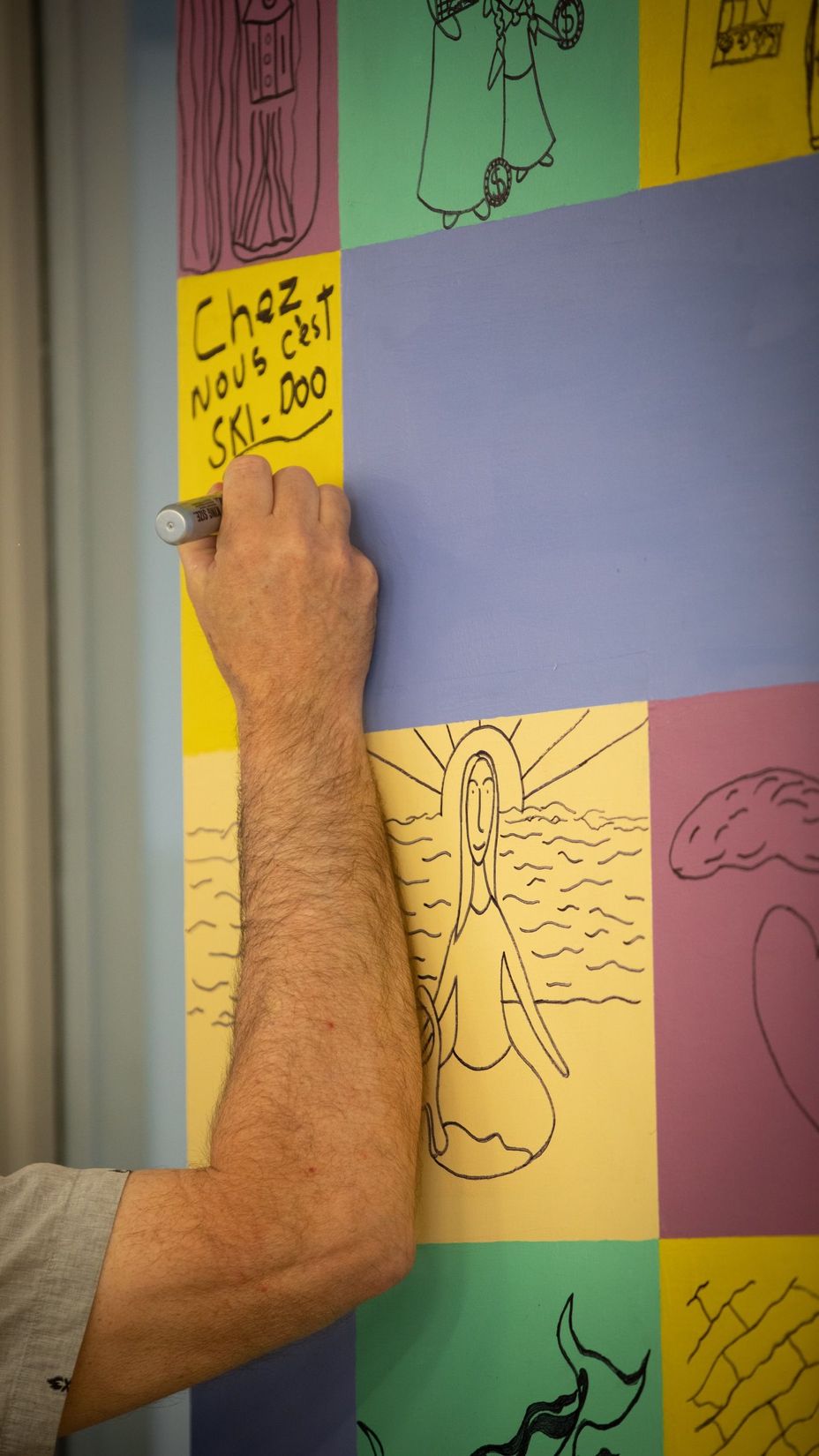 Œuvre participative, <i>Dans nos chez-nous</i>, 2023. Photo : Ysabelle Latendresse