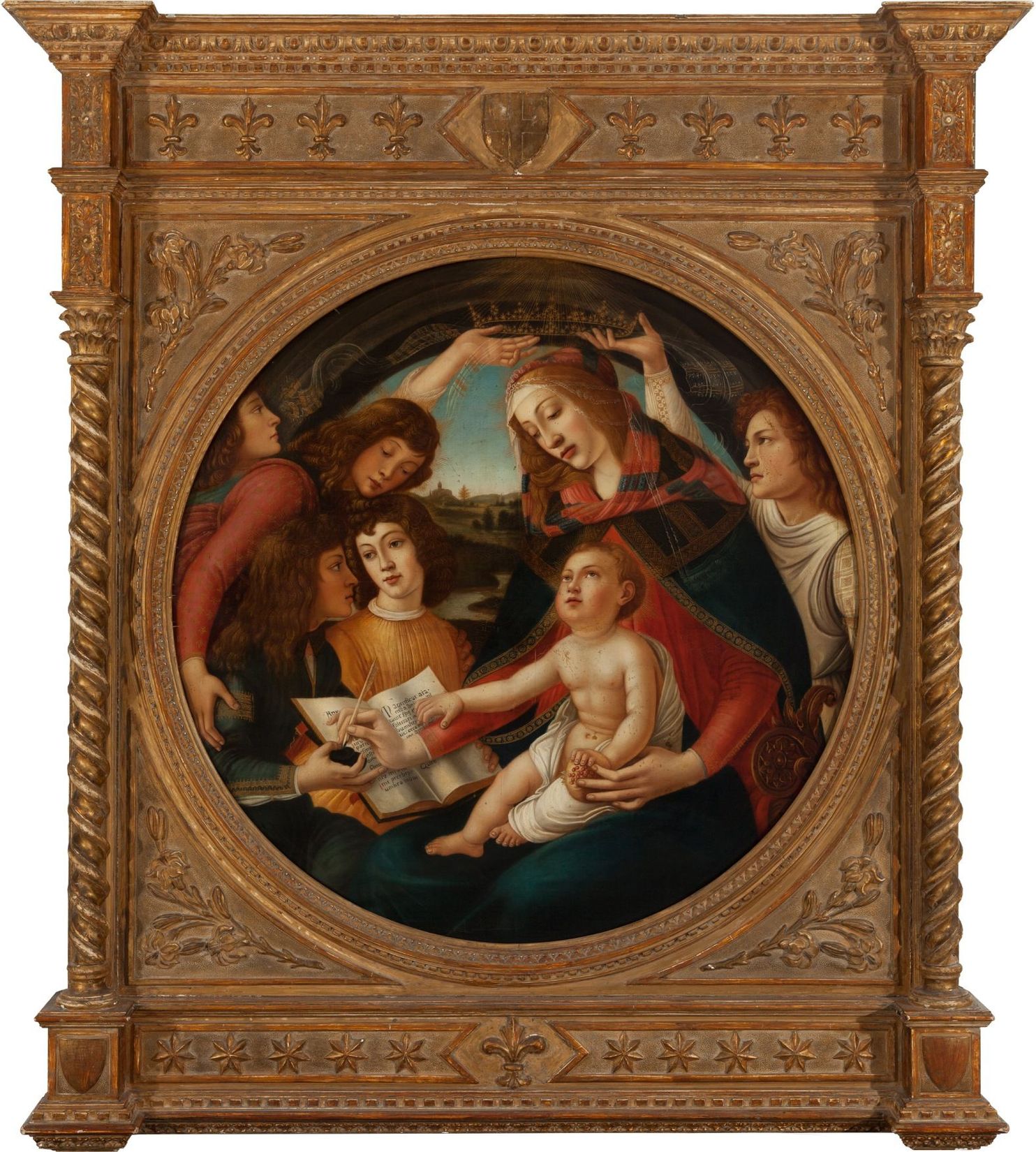 Inconnu, <i>Vierge du Magnificat, d'après Botticelli</i>, n.d., huile sur toile. Collection Wilfrid Tisdell. Don des Clercs de Saint-Viateur du Canada. /// Unknown, <i>Virgin of the Magnificat, after Botticelli</i>, n.d., oil on canvas. Wilfrid Tisdell Collection. Gift of the Clerics of Saint-Viateur of Canada.
