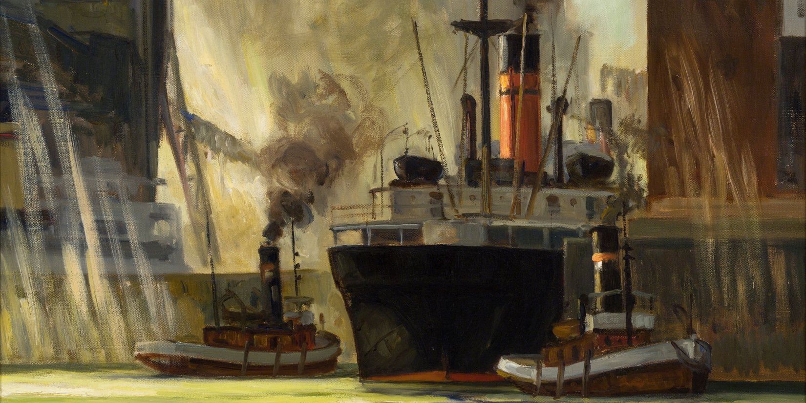 Adrien Hébert, <i>Port de Montréal</i> (détail), 1927. Photo : Guy L’Heureux