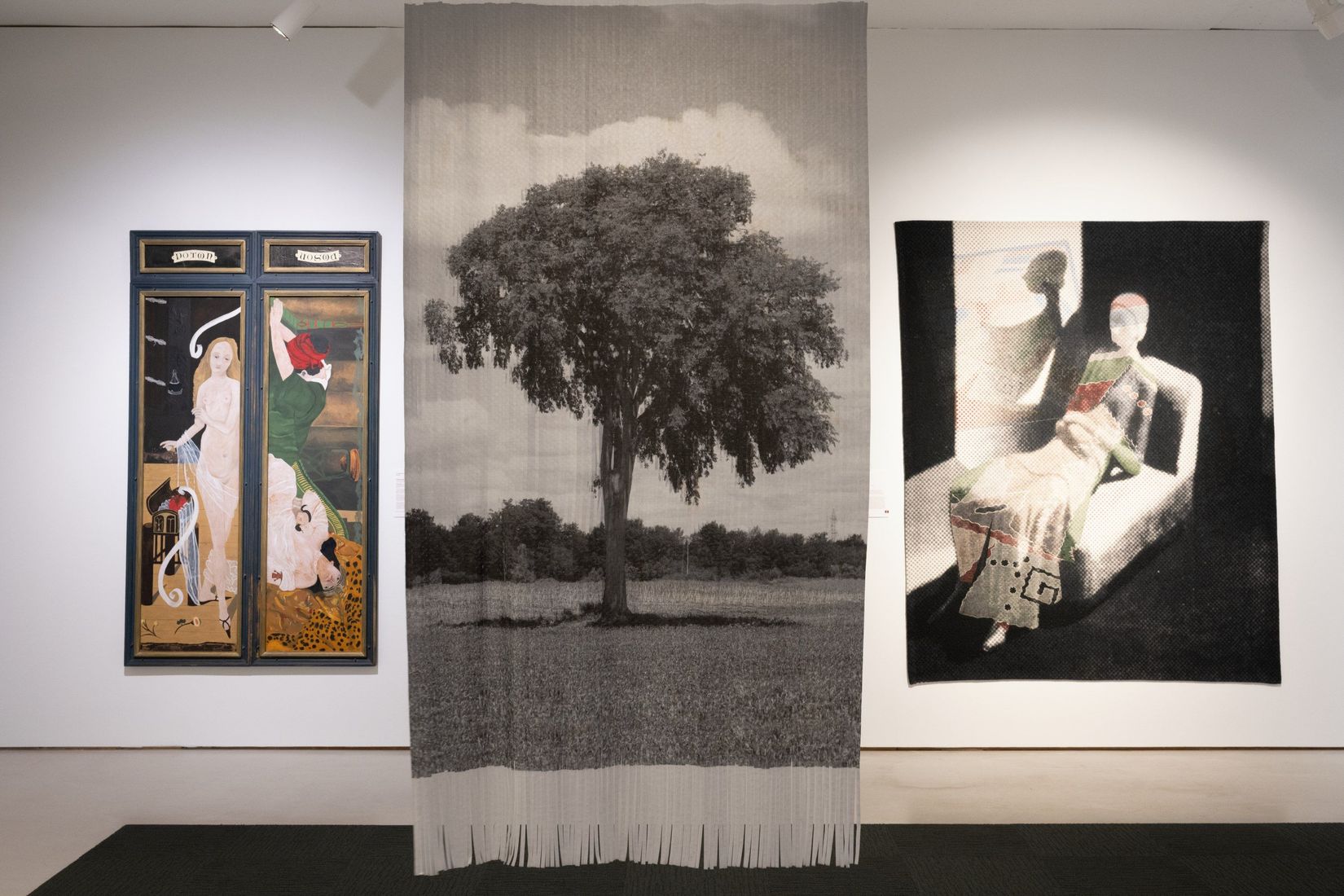 Vue de l'exposition <i>Actions collectives : Regards féministes sur la collection</i>, 2025. Photo : Paul Litherland