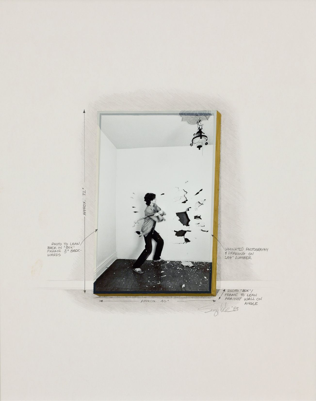 Titre : <i>Working study No. 3 for Pre-resolution: Using the Ordinances at Hand</i> </br>Artiste : Suzy Lake </br>Année : 1983