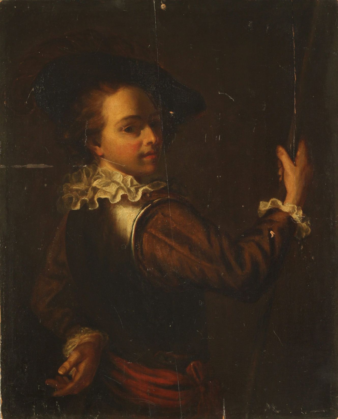 Titre : <i>Jeune mousquetaire</i><br> Artiste : Attribué à Alexis Grimou<br> Année : avant 1733