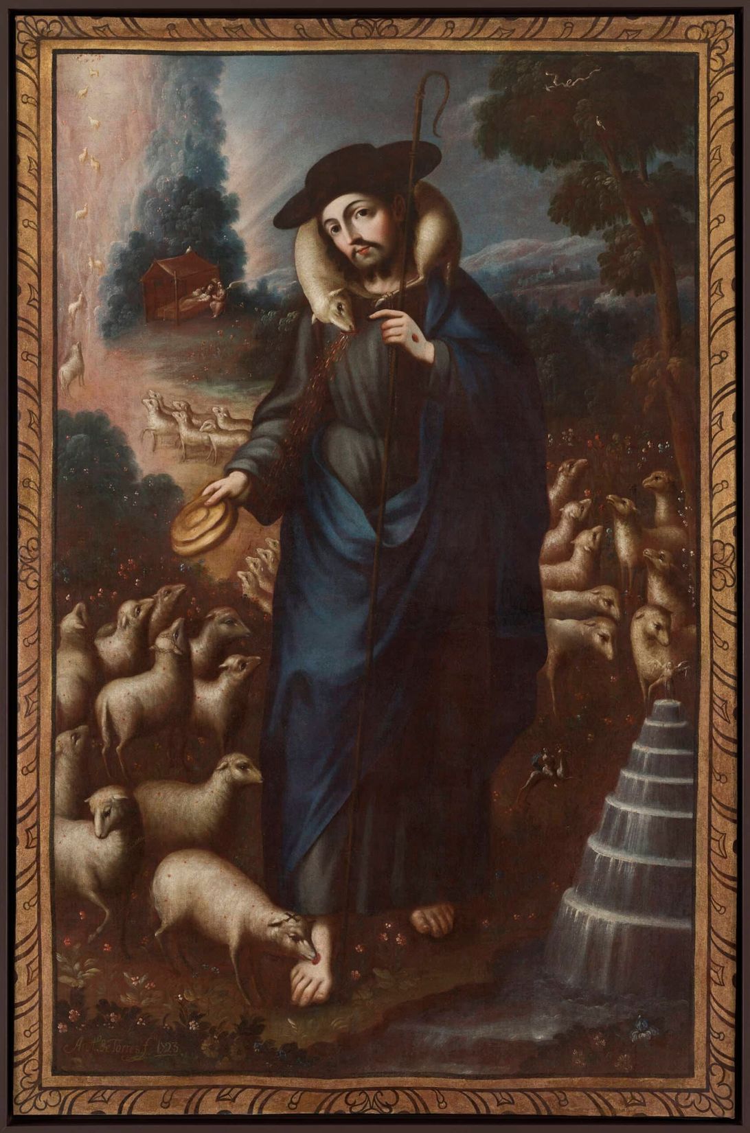 Titre : <i>Le bon pasteur</i><br> Artiste : Antonio de Torres<br> Année : 1723